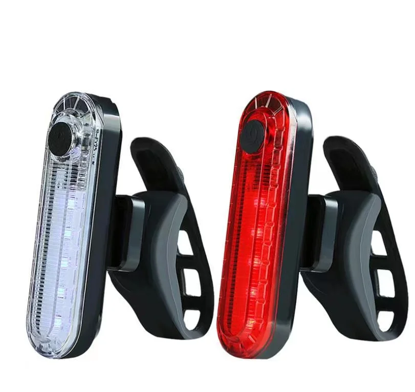 

Outdoor Cycling Lights Waterproof USB charging LED bar bike tail light Night ride super bright safety warning light, Red blue white
