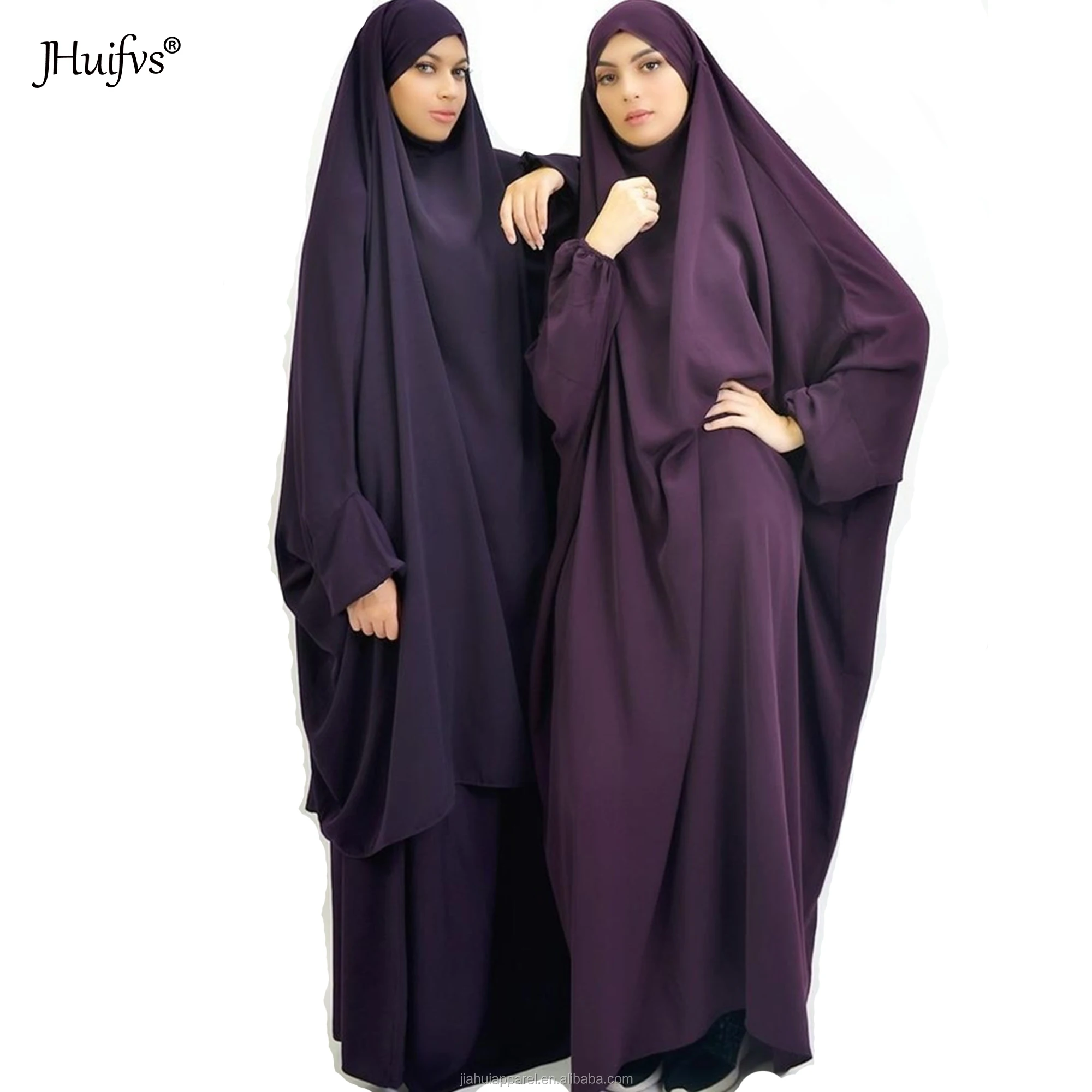 

2020 New Personalized Solid Color Long Khimar Hijab One Piece Jilbab Saudi Prayer Abaya Dress, 9 colors