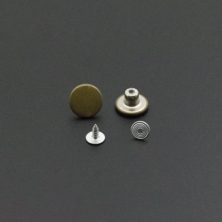 Manufactory 15mm 17mm Brass Material Flat Shape Jean Buttons