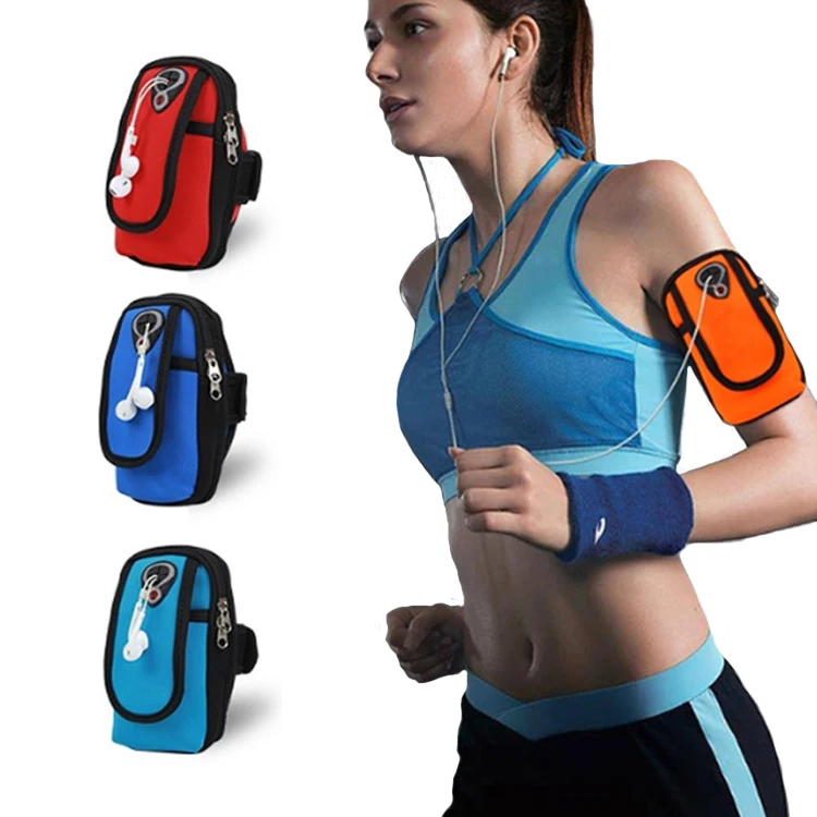 

Unisex Multifunction Sports Running Smartphone Arm Band Waterproof Neoprene Mobile Phone Arm Bag, Black,orange,blue,green,red,purple