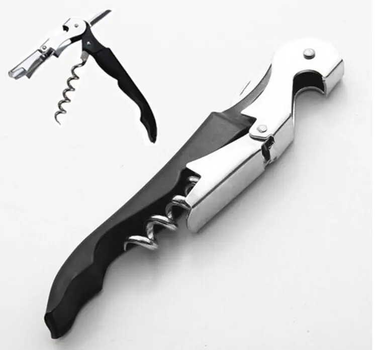 
low price zinc alloy 8 color beer accessories tool set mini letter opener knife swing gate wine bottle opener corkscrew kit 