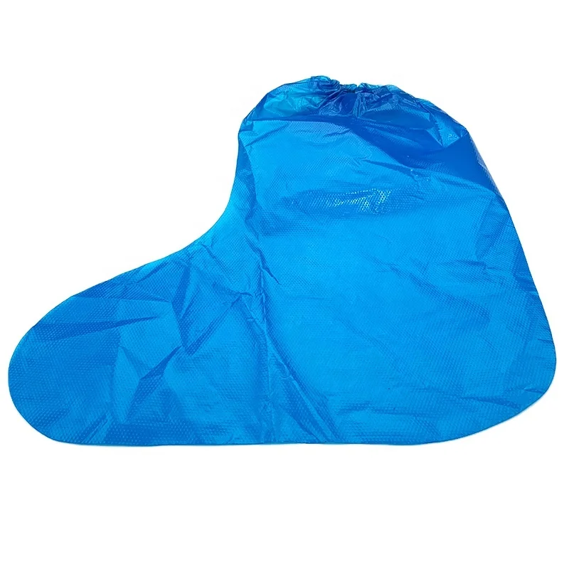 

disposable plastic boot shoe covers, Blue and transparent