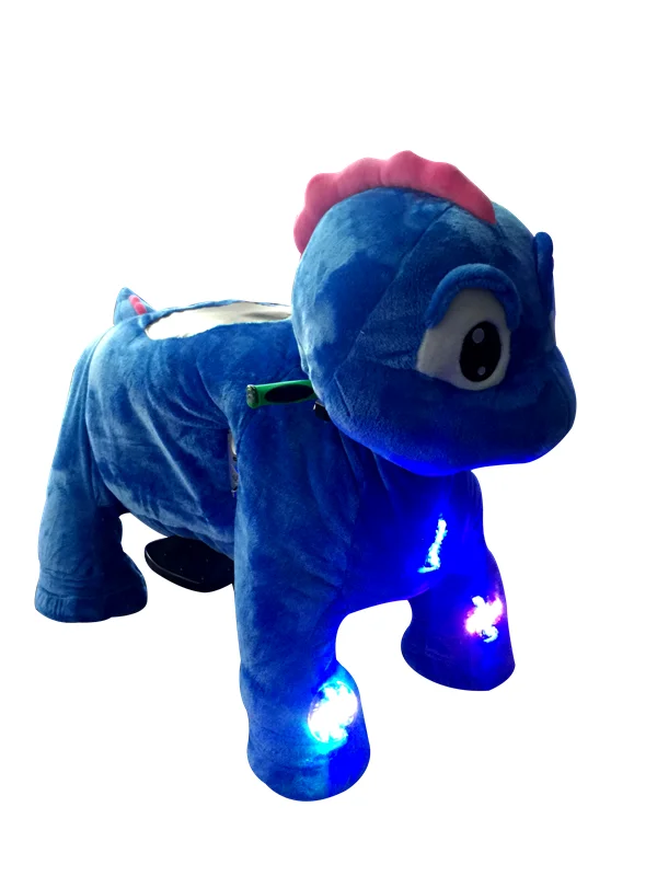 
coin operated kids electric animal plush rides 