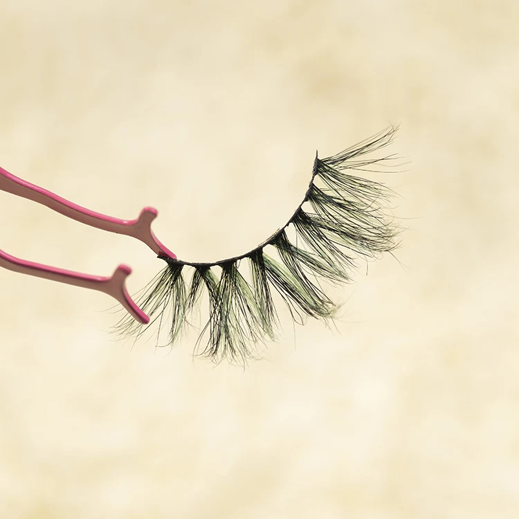 

2021 party eyelash Colorful 3D Mink Eyelashes 25mm Eyelash Packaging Box, As picture shows
