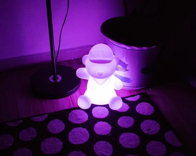cartoon animal cute nightlights led 16 color changing colorful bear light lamp festival toy gift