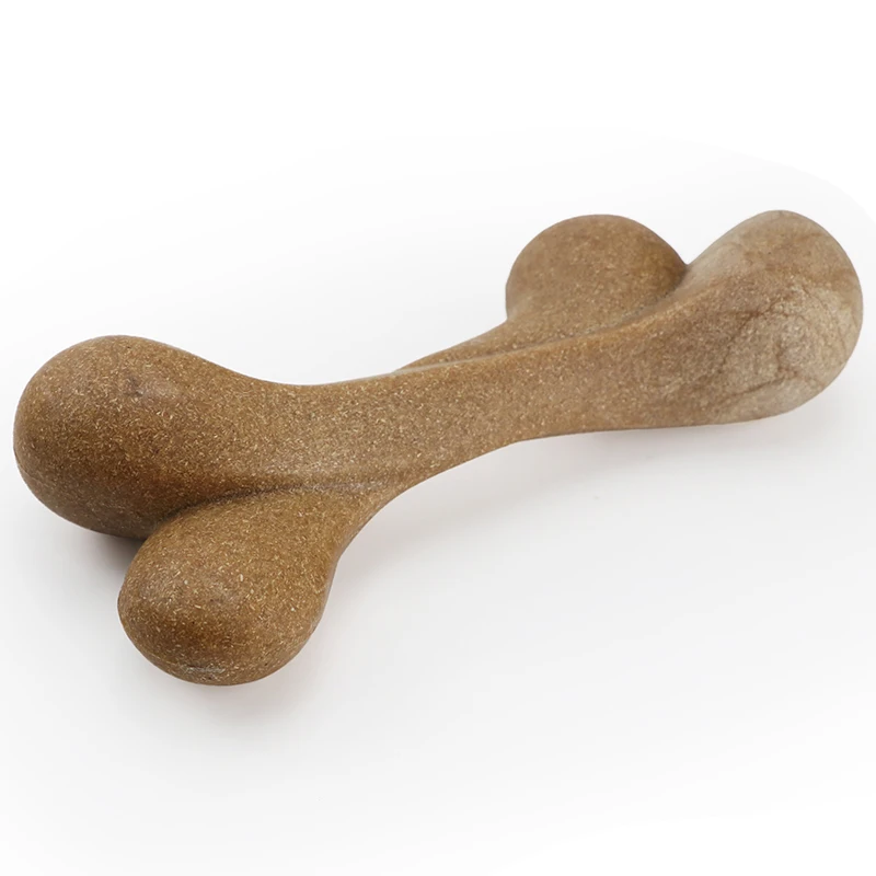 
Wholesale Pet Molar Toys Nylon Dog Bone Toys Indestructible Dog Teething Toy Bamboo Wood Bone Shape Dog Chew Bones 