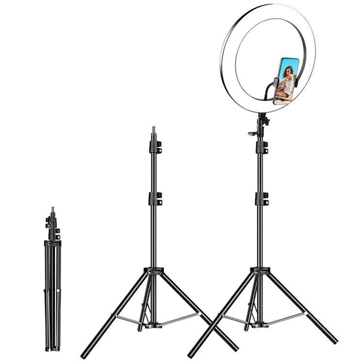

10 Inch Video Live Light Rgb Led Soft Ring Light Stand 26Cm Selfie With Remote And Wireless Ring fill Light With A Tripod, Black