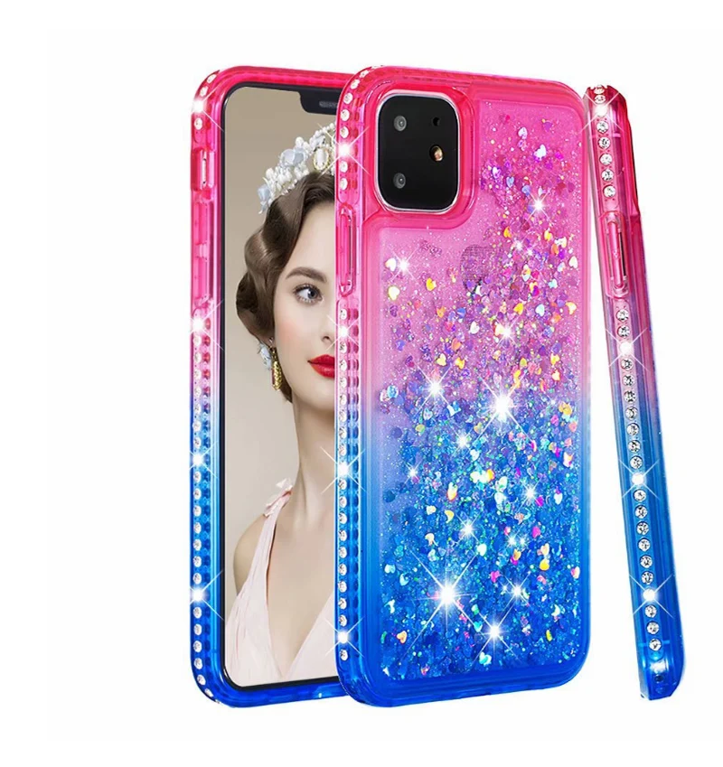 

whole sale phone case two tone case strap tpu phone case necklace for iphone 11 Pro