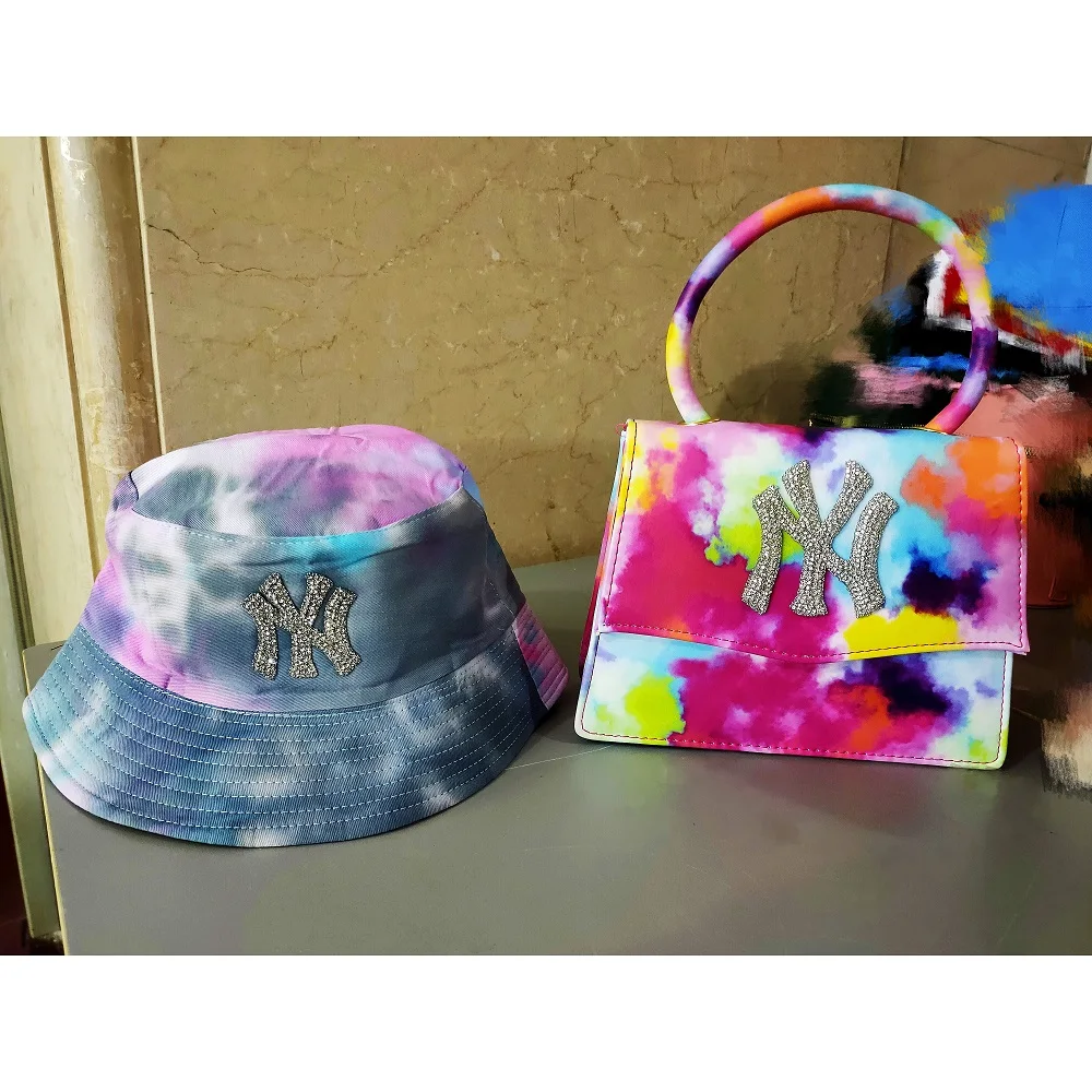 

Wholesale Cheap Price Ny Hats and Purse Sets Ny Bucket Hats With Purse For Ladies, 5colors
