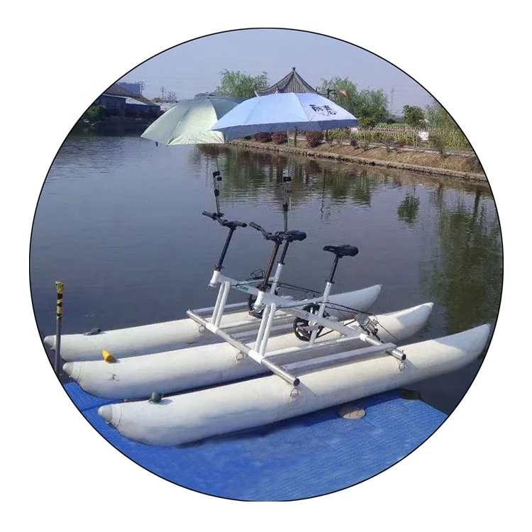 

New Design Portable and Removable Aluminum Alloy 2 Person Water Bike or Cycle for Ride Sports, White