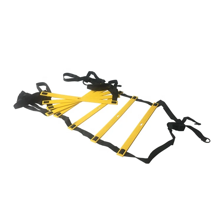 

Sports Equipment Adjustable Football Flat Training Speed Agility Ladder, Yellow