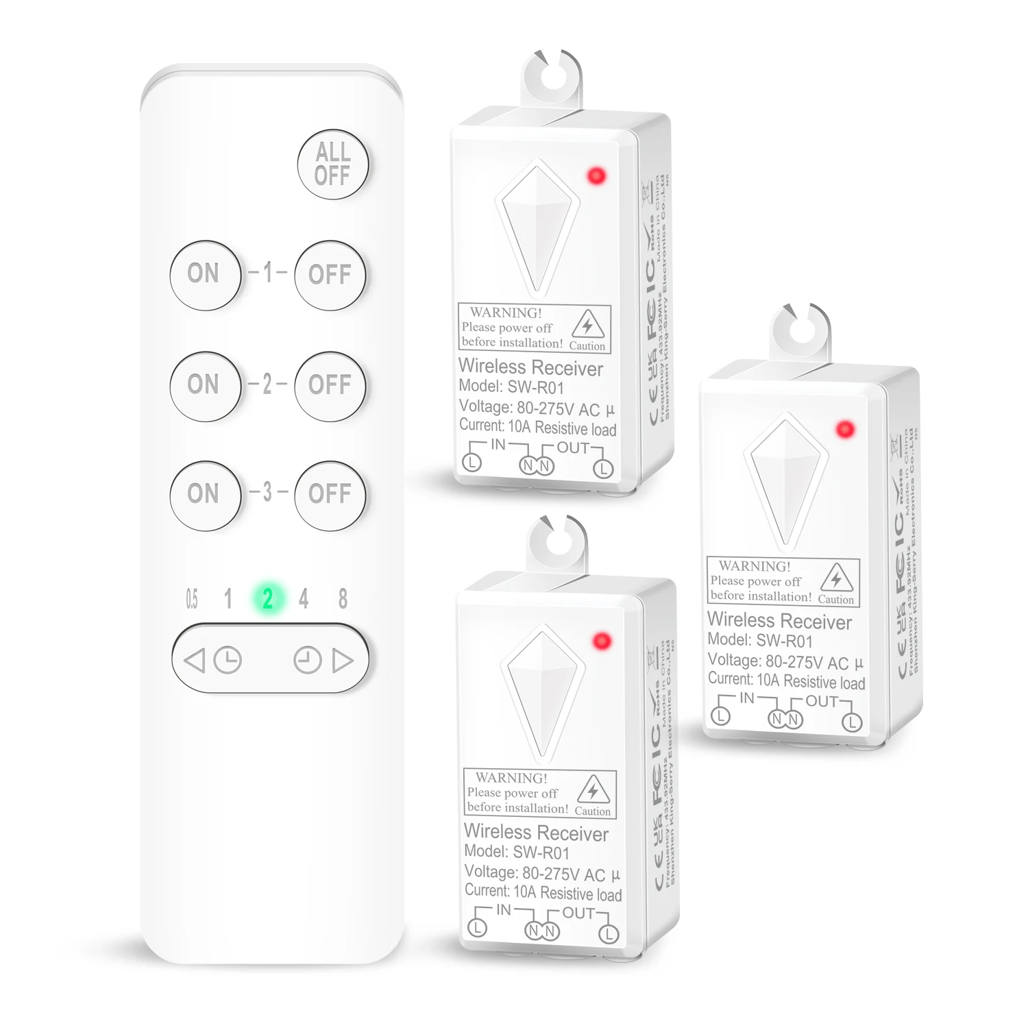 

Factory Direct Sales 1000W LED lamp wireless light switch 150m remote control range wireless switch remote control