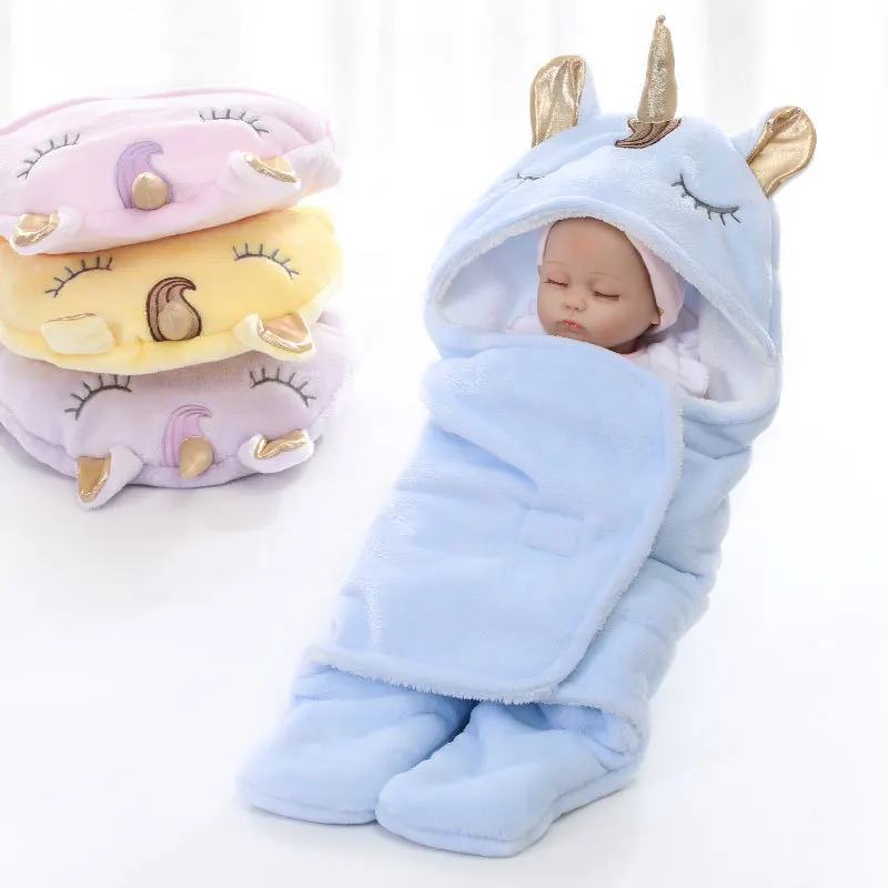 

High quality soft flannel warm winter stroller unicorn baby sleeping bags