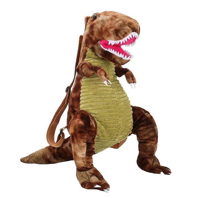 

Manufacturers wholesale customized cute animals 3D cartoon dinosaur schoolbag children's Plush bag, As picture