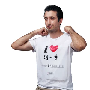 Image of Customized Disposable Restaurant Plastic Bib for Adults
