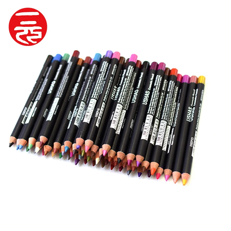 

private label custom pink velvet wood waterproof eyebrow pencil lip liner
