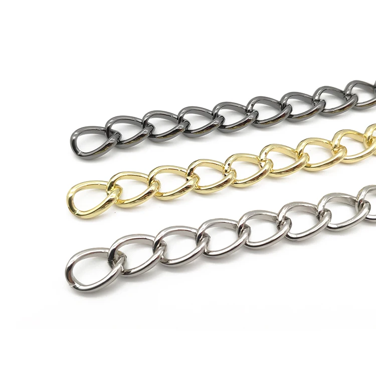 

Decorative Iron Flat Handbag Handle Connector Metal Chain Accessories for Bag Purse Handbag, Multiple color