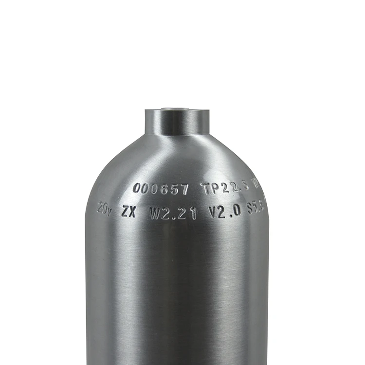 200 Bar High Flow Capacity Valve Standard Aluminum Cylinder Oxygen