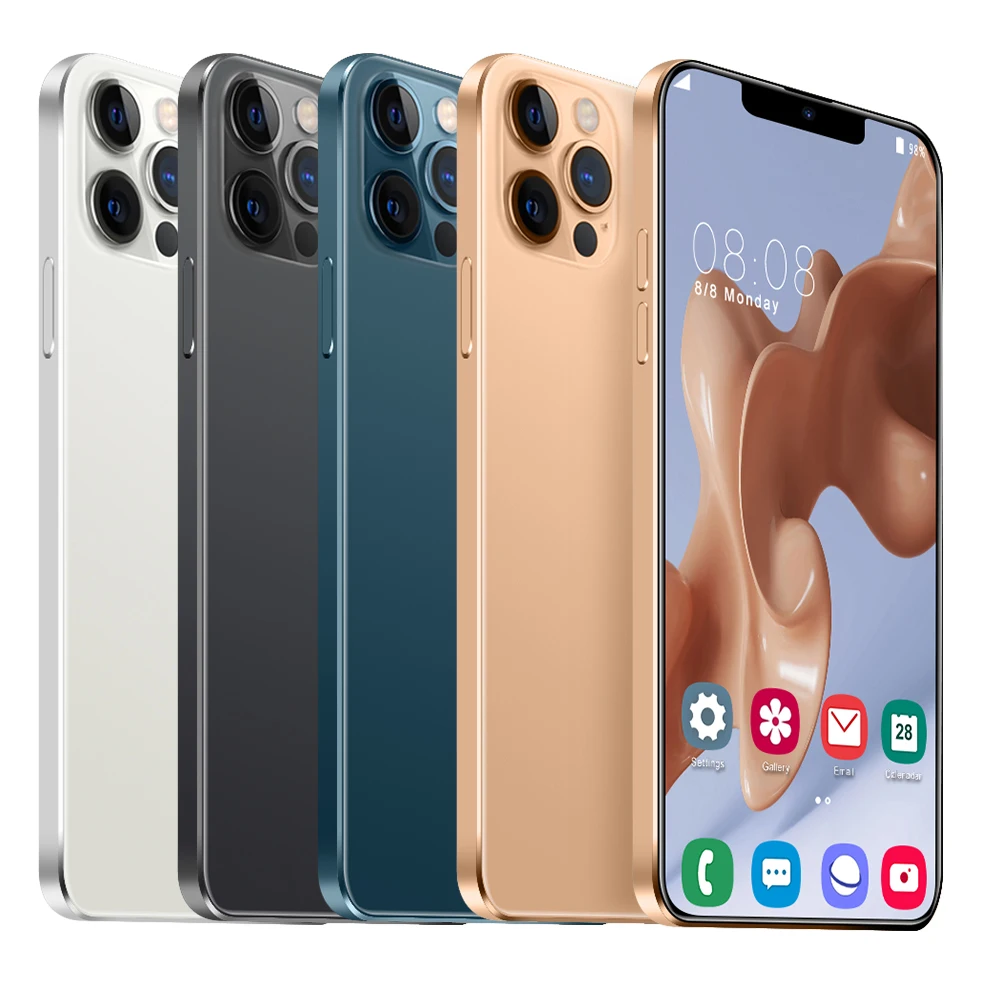 

Newest Smart Phone for iPhone 13 256GB Extreme Speed 4800Mah Large Capacity Battery mobile phones unlocked high storage, 4 colors