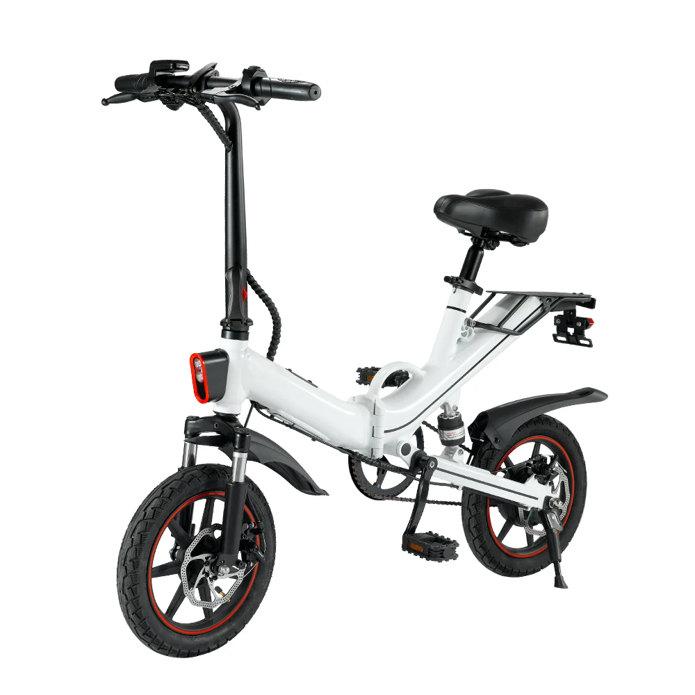 

Aluminum Alloy Frame 48v 10-15ah Battery 500w Rear Drive City Foldable E-Bike14/16 Inch