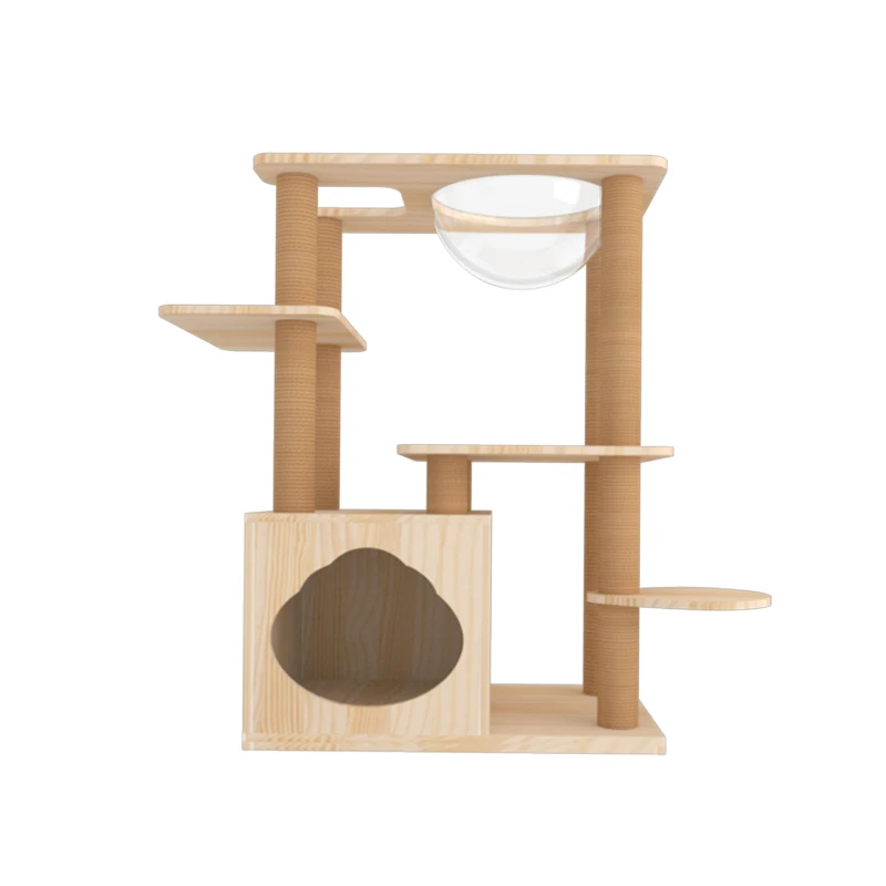 

Hot selling original cat climbing frame solid wood small cat toys luxury pet supplies cat tree