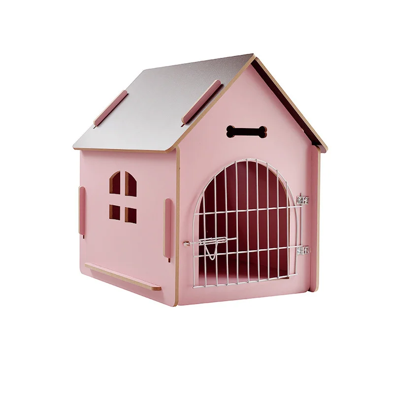 

Removable wooden pet dog house with window pet indoor and outdoor cabins, Picture shows