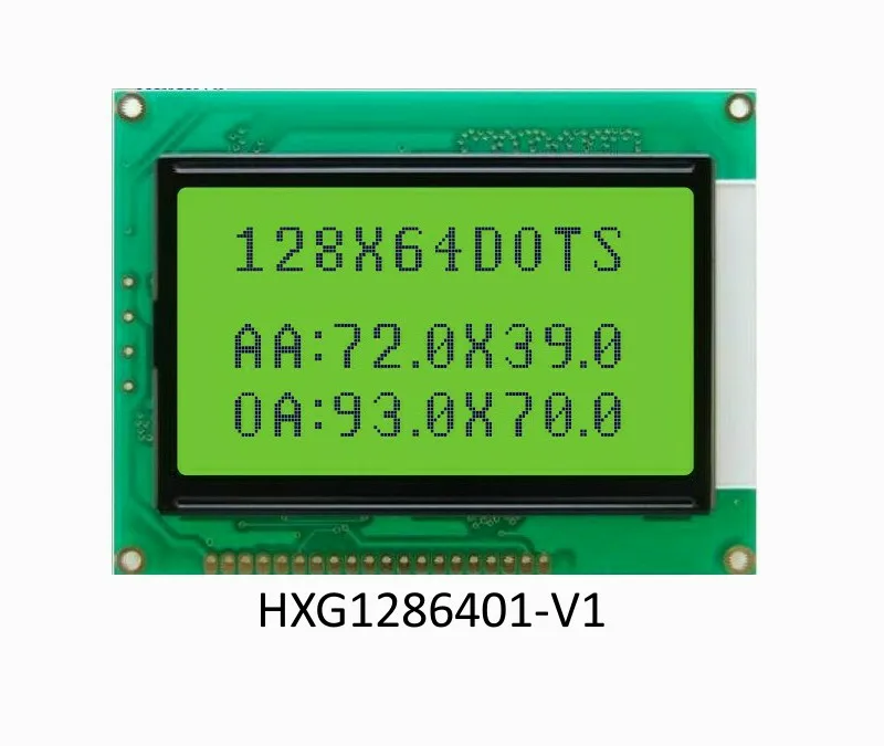 128x64 Dot Matrix Graphic LCD Display - HEXING HXG1286401-V1