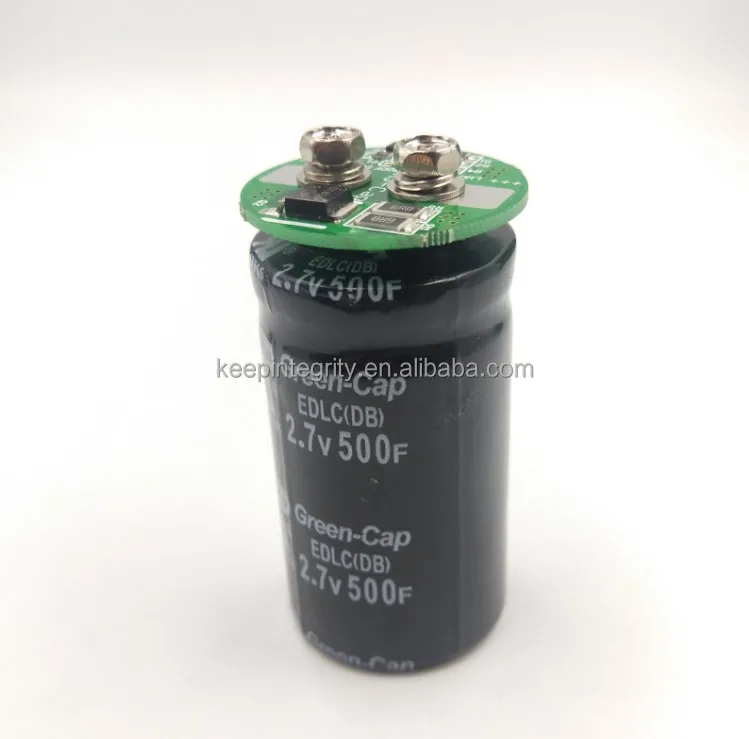 

2.7V 500F Screw Super High Farad Capacitor with protection board 2.7V500F