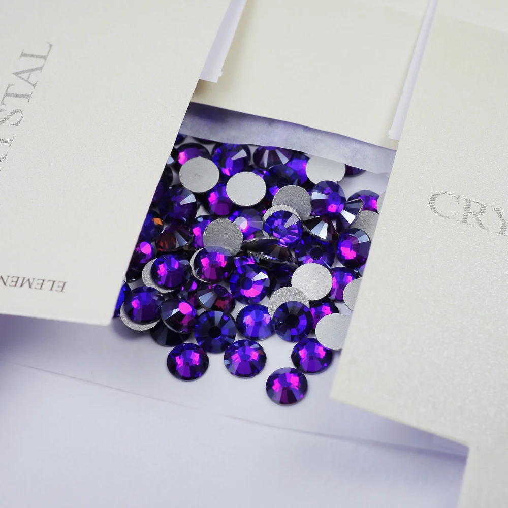 

Factory Wholesale Stone SS3-SS30 Purple Velvet New Color Flat Back Crystals Non HotFix FlatBack Rhinestone