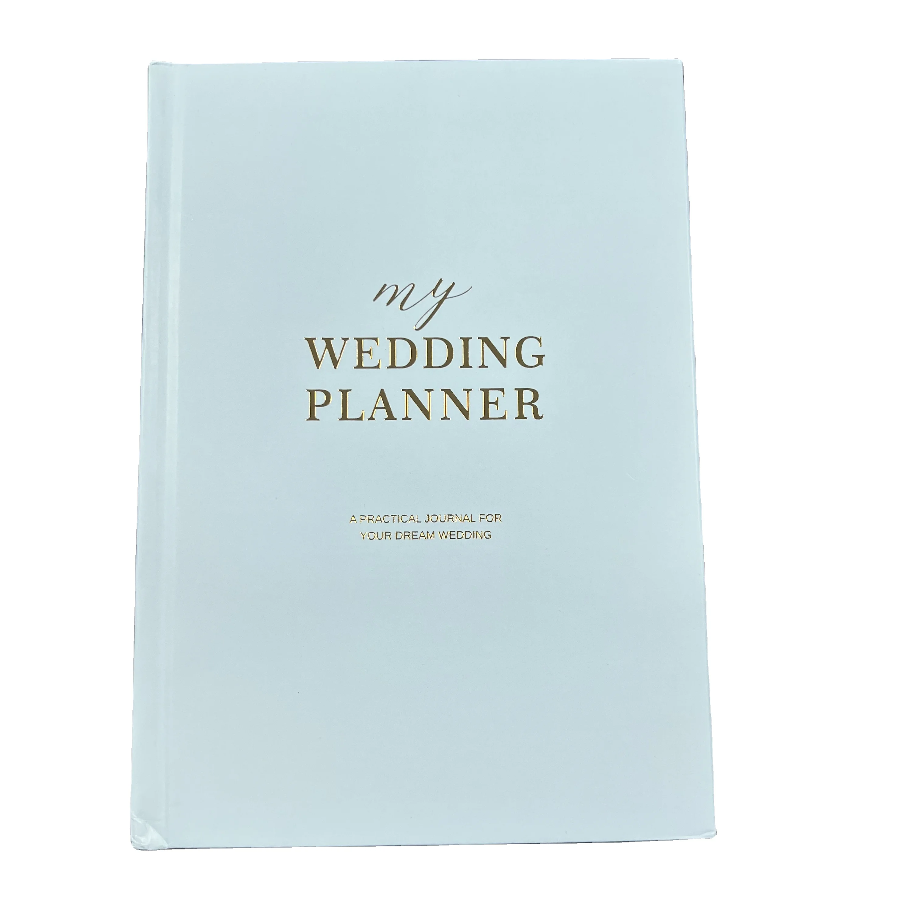 

RTS A5 paper hardcover foil logo wedding planner book and organizer notebook for the bride