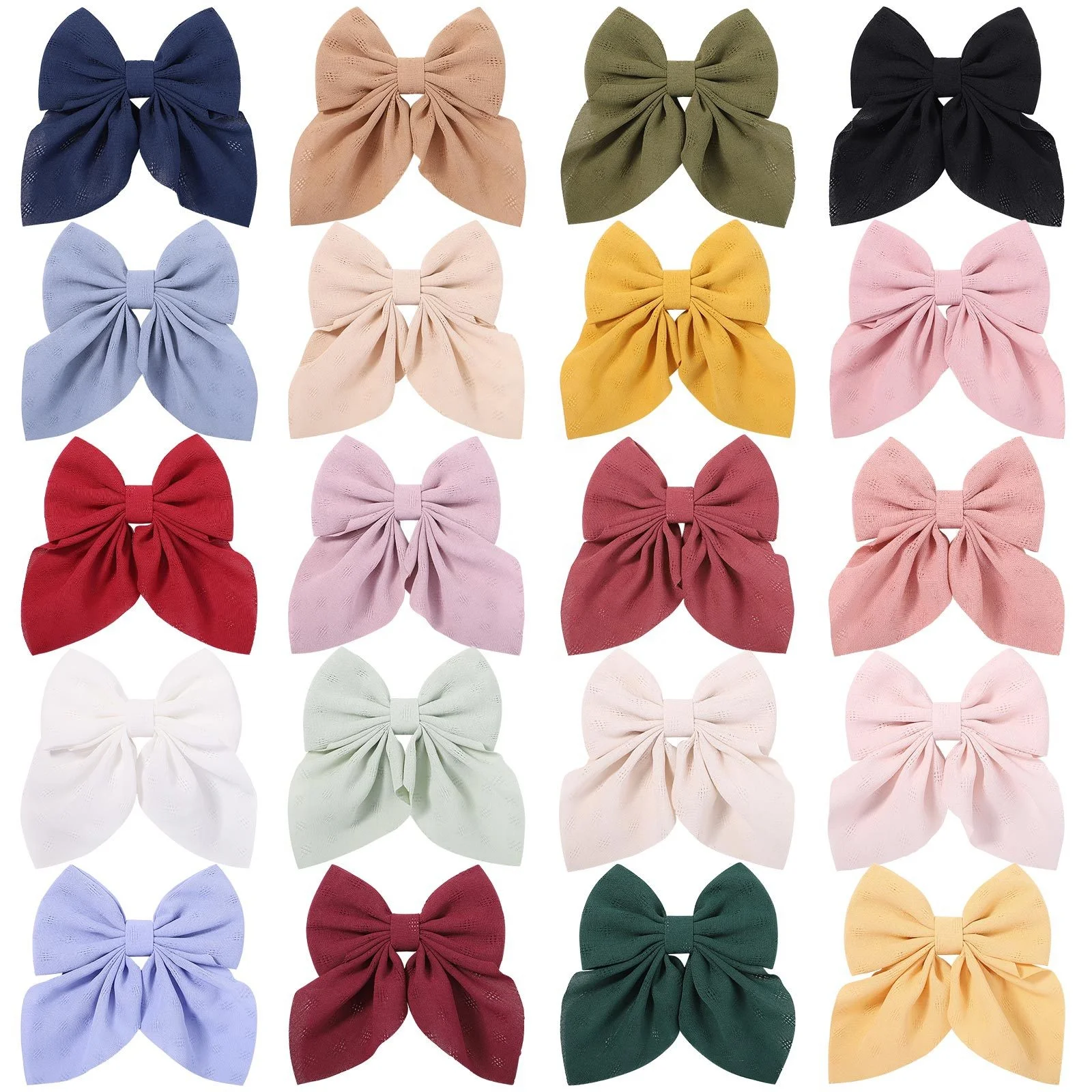 

New large bow hair clip chiffon candy-colored duck beak clip hair accessories pastoral style bow hair pin