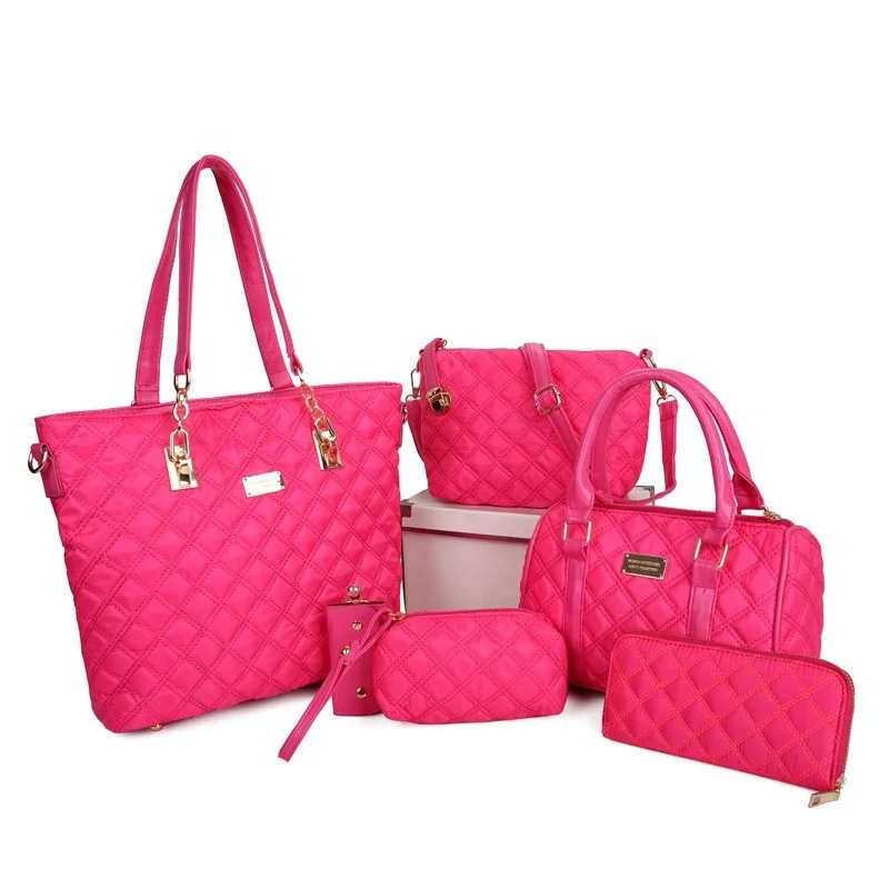 

2021 New York Fashion Hot Selling Oxford women's bag six piece single shoulder women's bag Hand Bags, Natural color