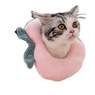 

Dog Cat plush collar Cute Toast Bread Peach Neck Braces, Photo