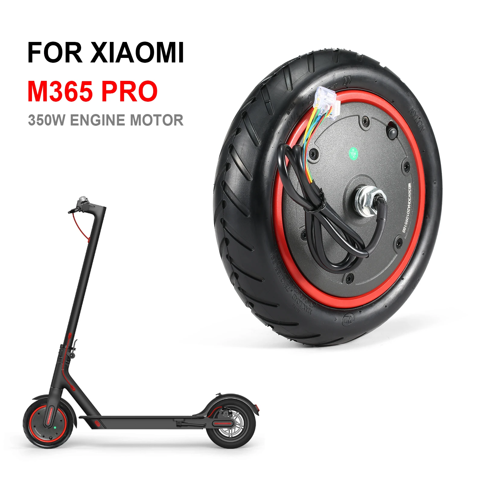 

Upgrade 350W Engine Electric Scooter Wheel Hub Motor for Xiaomi M365/Xiaomi m365 Pro Powerful Motor, Black