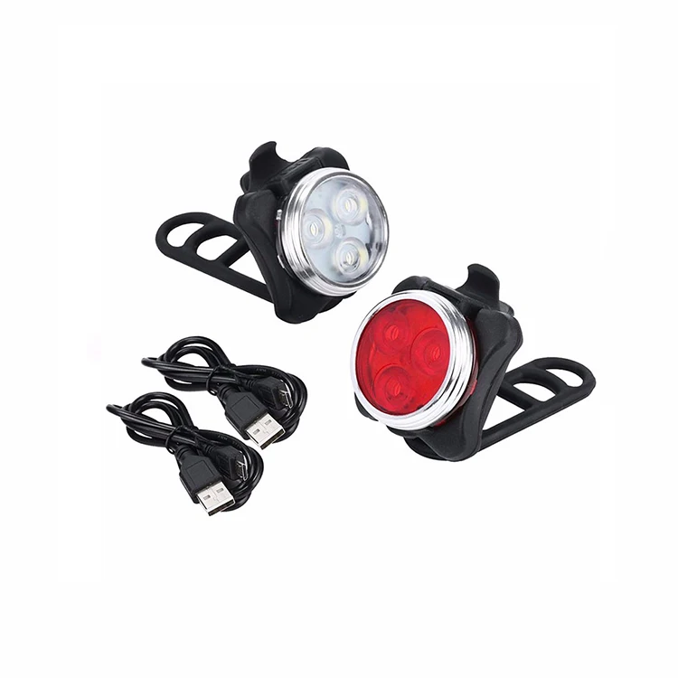 

USB Rechargeable Bike Light Set,Super Bright Front Headlight and Rear LED Bicycle Light,650mAh Lithium Battery IPX4 Waterproof