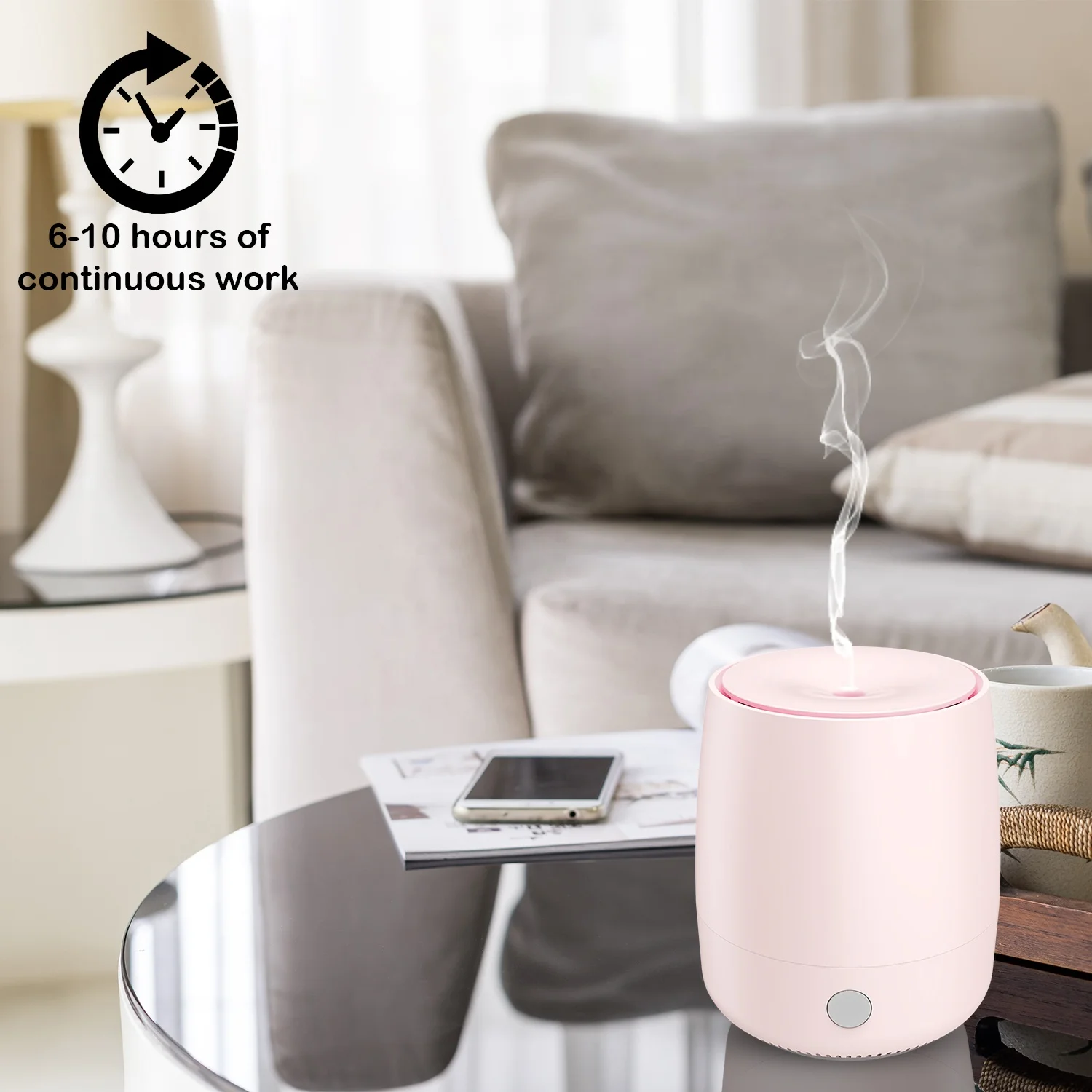 Hot selling Pink essential oil diffuser mini personal aromatherapy mini ultrasonic aroma diffuser humidifiers