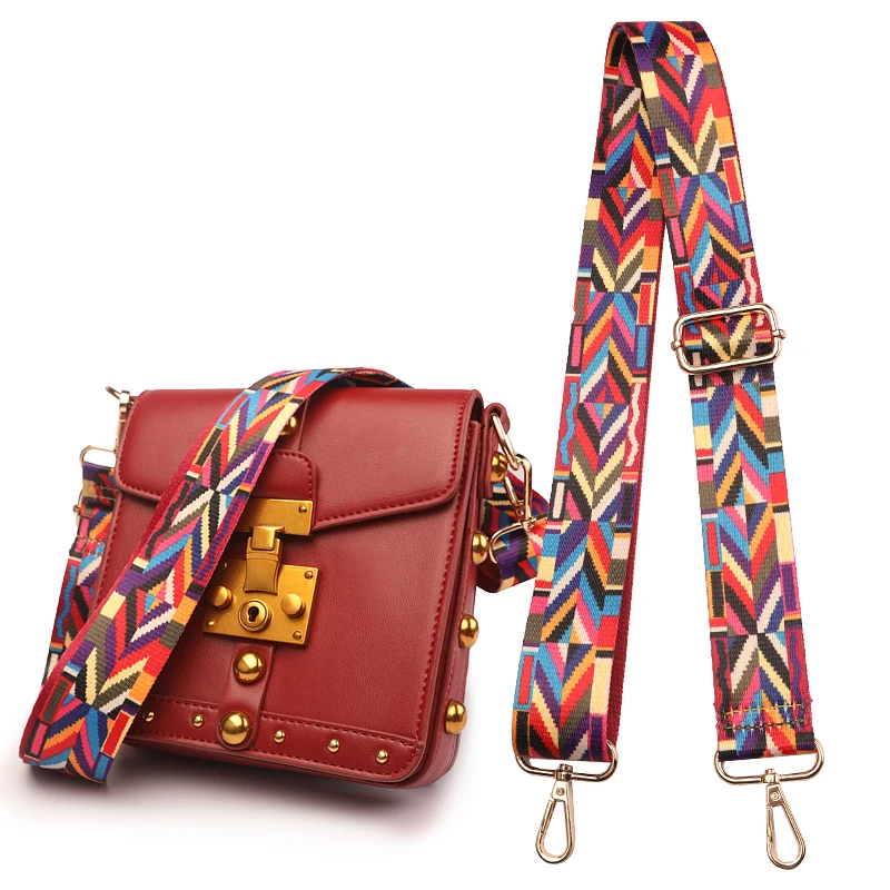 

Nylon Women Shoulder Bag Strap for Crossbody Bag Accessories Obag Handle Rainbow Adjustable Handbag Straps For Bag Belt