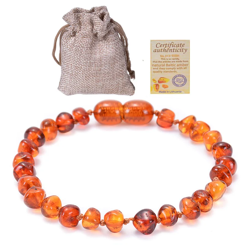 

Drop ship cute Baby DIY irregular Amber Bracelet for baby girls