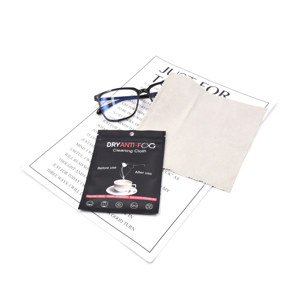 

Extra Strength Suede Anti Fog Cloth Reusable Nano Tech Defogger Wiping Cloth for Eye Glasses and Goggles