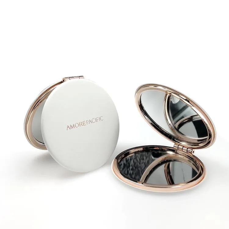 

Pu Small Pocket Folding Round Mirror PU Metal Makeup Cosmetic Mirrors Double Side Make Up Pocket Mirror, As per customer's requirement