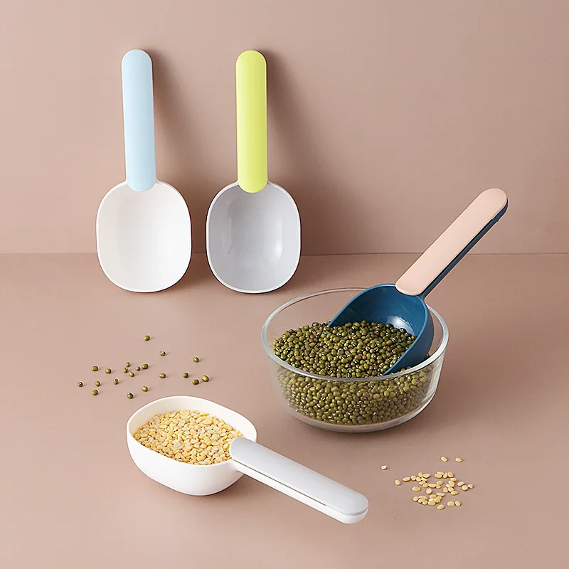 

Creative kitchen household measuring spoons whole grains rice shovel food clip flour shovel more use rice bucket shovel spoon