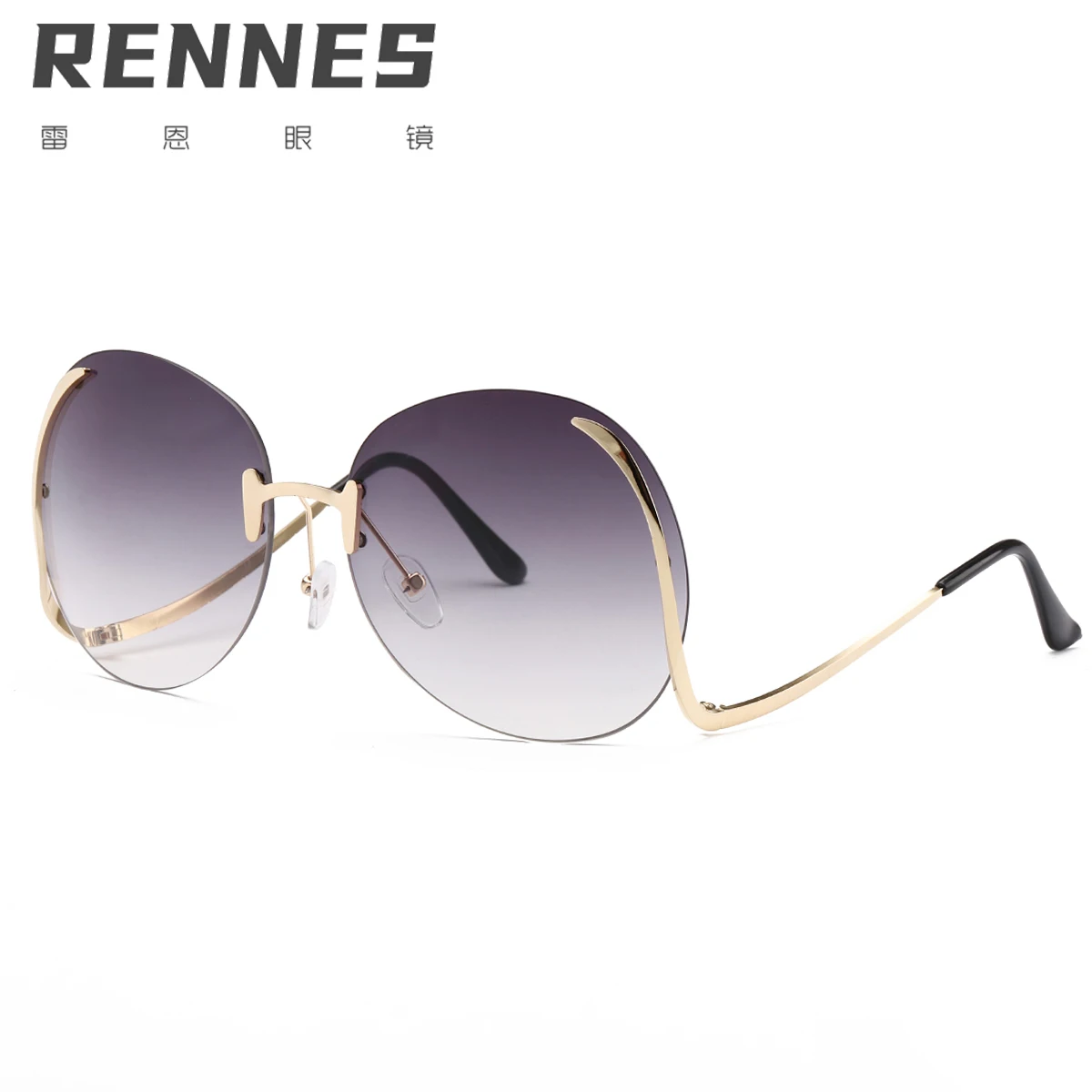 

RENNES 2021 new color Ocean film frameless sunglasses personalized sunshade sunglasses European and American fashion sunglasses