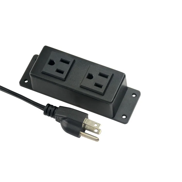 Dual Power Outlets Furniture Outlet In Black Color View Dual