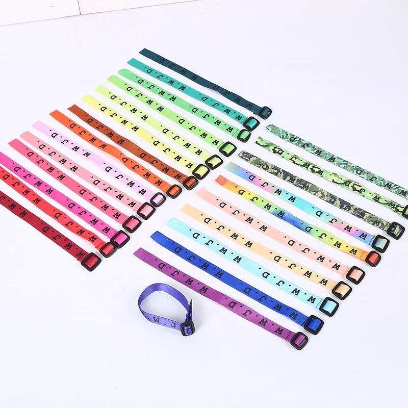 

Wholesale custom jacquard wristband Printing letters with your logo fabric bracelet woven wristbands for events
