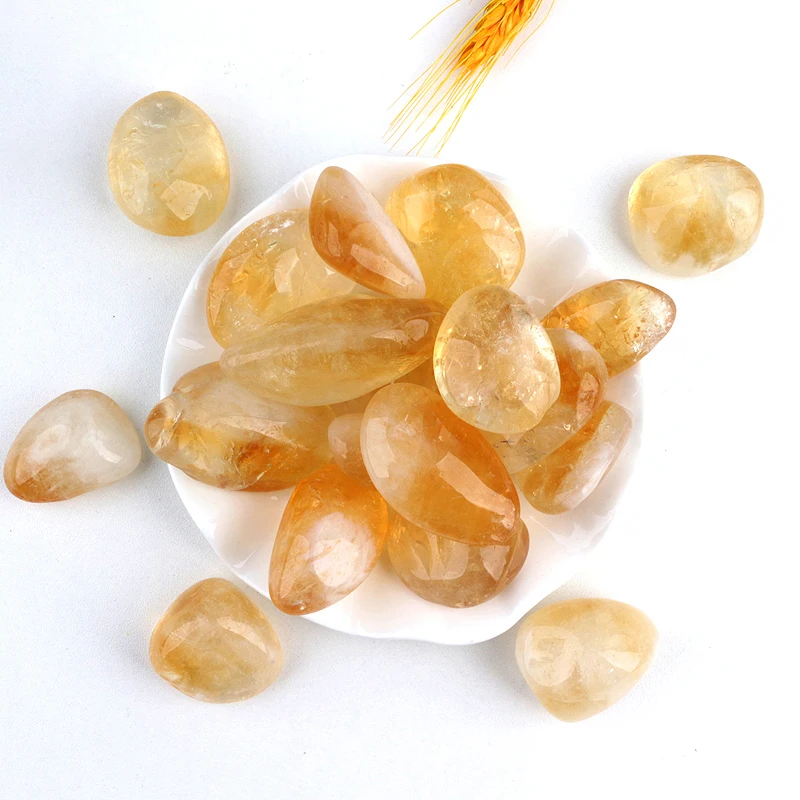 

hotsale of Healing quartz citrine tumbled stone natural crystal for decoration