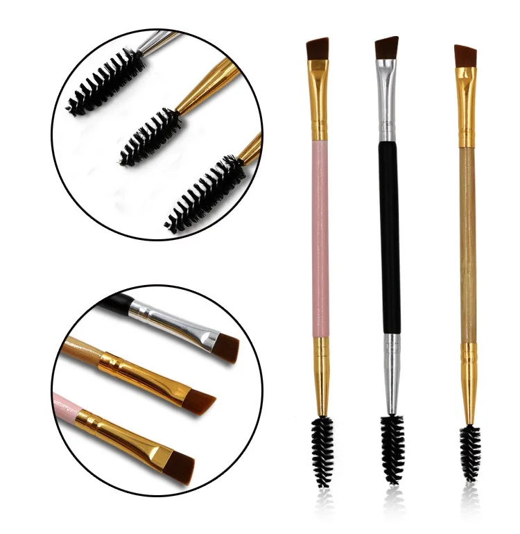 

Popular Hot Seller 2021 double end Eyebrow Brush Sculpt For Promotional Makeup Applicator Makeup Brush Single Brochas Maquiagem, Blue/pink/yellow and so on
