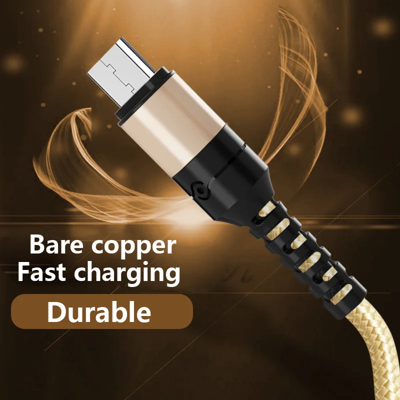 

phone charger cable unique spiral design strong durable black braided 3ft 6ft micro V8 8pin type C fast USB data charging cable, Black/red/gold customized