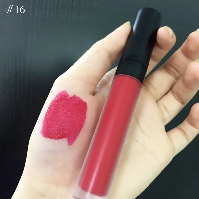 

Popular design bulk red custom logo velvet lip gloss