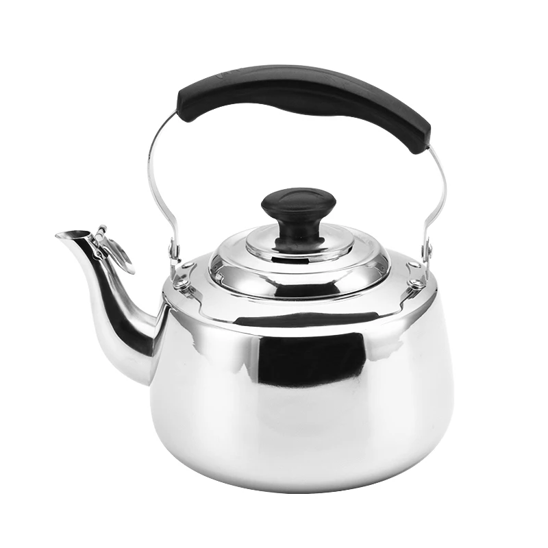 
Wood grain bakelite handle stainless steel whistling water tea kettle 