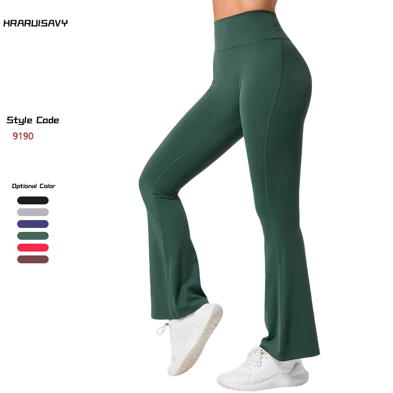 In Stock Yoga Pants Scrunch Butt Booty Flare Sports Gym Leggings Sports Running Workout Leggings for Women